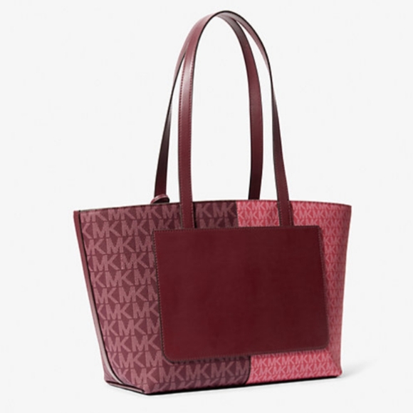 NEW Michael Kors Jet Set Travel Tote Oxblood Multi - Picture 3 of 9